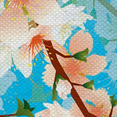 Blue Floral Printed Shopper Tote Bag - Uncommongifts.in