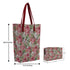 Floral Printed Oversized Shopper Tote Bag with Makeup Pouch - Uncommongifts.in