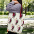 Maroon Floral Printed Oversized Shopper Tote Bag With Makeup Pouch - Uncommongifts.in