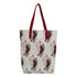 Maroon Floral Printed Oversized Shopper Tote Bag With Makeup Pouch - Uncommongifts.in