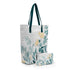 Green White Floral Printed Oversized Shopper Tote Bag with Makeup Pouch - Uncommongifts.in