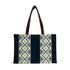 Printed Striped Black Structured Tote Bag - Uncommongifts.in