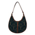 Black Ethnic Motifs Printed Half Moon Hobo Bag - Uncommongifts.in