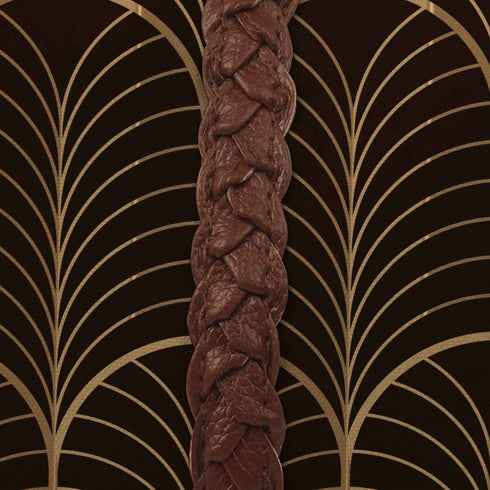 Brown Geometric Printed Oversized Half Moon Hobo Bag - Uncommongifts.in