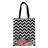 Black Printed Rose Oversized Shopper Tote Bag - Uncommongifts.in
