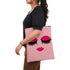 Pink Printed Lips and Eyes Tote Bag - Uncommongifts.in