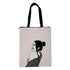 White Printed Woman Oversized Shopper Tote Bag - Uncommongifts.in
