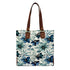 Blue Floral Printed Structured Tote Bag - Uncommongifts.in