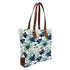 Blue Floral Printed Structured Tote Bag - Uncommongifts.in