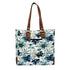 Blue Floral Printed Structured Tote Bag - Uncommongifts.in
