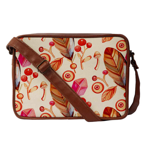 Orange Printed Structured Sling Bag - Uncommongifts.in