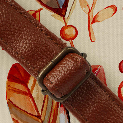 Orange Printed Structured Sling Bag - Uncommongifts.in