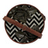Black & Olive Green Printed Round Structured Sling Bag - Uncommongifts.in