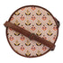 Peach-colored Ethnic Motifs Canvas Round Structured Sling Bag - Uncommongifts.in