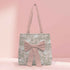 Peach Oversized Shopper Tote Bag with Bow Detail - Uncommongifts.in