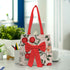 Women Red Floral Printed Bow Detail Tote Bag - Uncommongifts.in