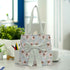 Women Grey Floral Printed Bow Detail Tote Bag - Uncommongifts.in