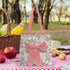 Women Pink Floral Printed Shopper Tote Bag with Bow Detail - Uncommongifts.in