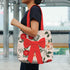 Women Red Floral Printed Bow Detail Tote Bag - Uncommongifts.in