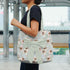 Women Grey Floral Printed Bow Detail Tote Bag - Uncommongifts.in