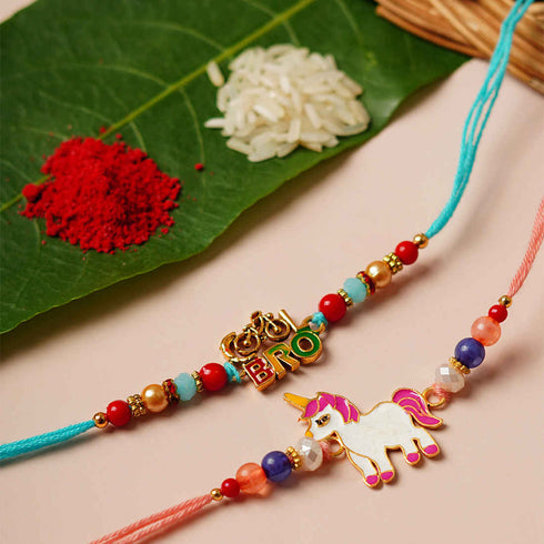 Cool Bro & Unicorn Rakhi Set of 2 - Uncommongifts.in