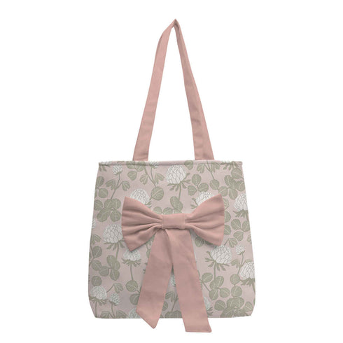 Peach Oversized Shopper Tote Bag with Bow Detail - Uncommongifts.in