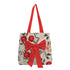 Women Red Floral Printed Bow Detail Tote Bag - Uncommongifts.in