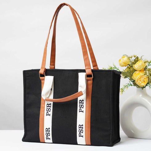 Black Allure Personalised Handbag - Uncommongifts.in