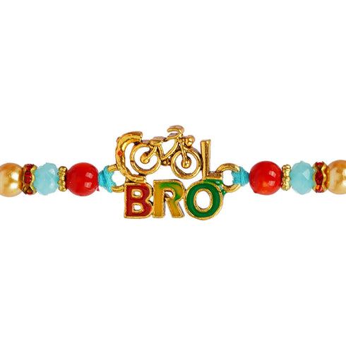 Cool Bro Cycle Motif Quirky Rakhi - Uncommongifts.in
