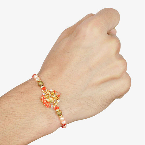 Meenakari Ganesha Religious Rakhi for Brother - Uncommongifts.in