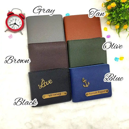 Personalised Men's Wallet With Charm - Black