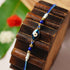 Blue Crystal Beaded Evil Eye Rakhi - Uncommongifts.in