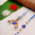 Blue Evil Eye Star Rakhi for Bhaya and Bhabi - Uncommongifts.in