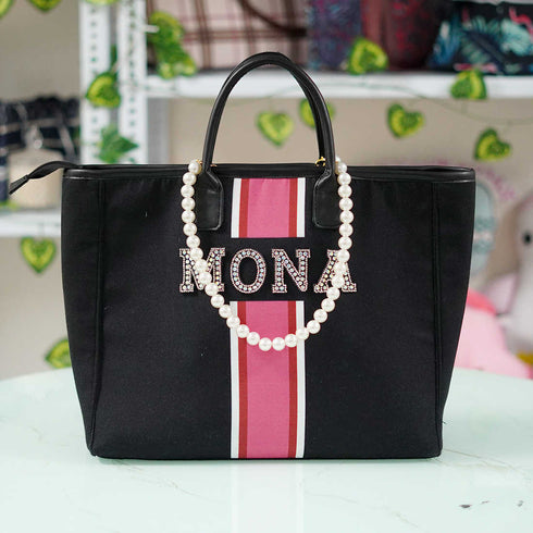 Rhinestone Alphabets Personalised Handbag - Uncommongifts.in