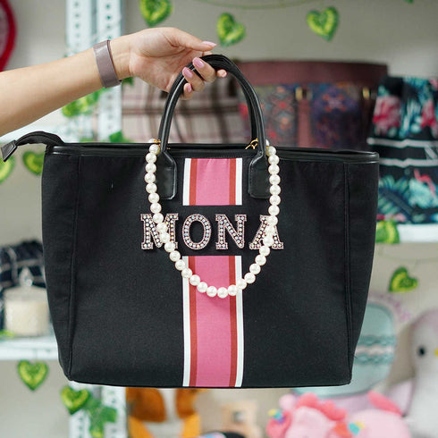 Rhinestone Alphabets Personalised Handbag - Uncommongifts.in