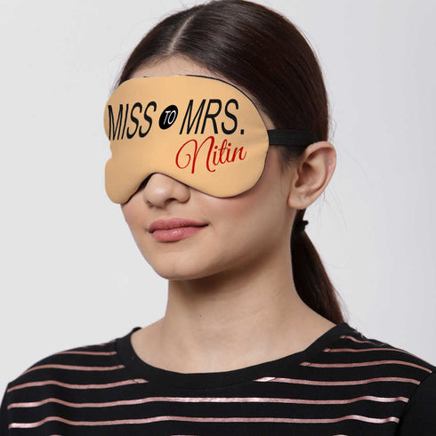 Printed Personalized Eye Mask - Uncommongifts.in