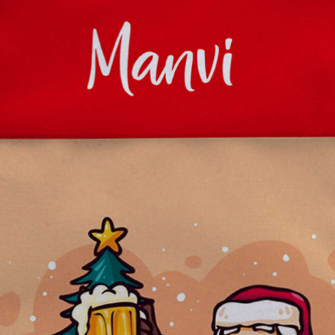 Personalized Christmas Santa Claus Decoration Socks - Uncommongifts.in