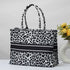 Black and White Leopard Printed Box Tote Bag - Uncommongifts.in