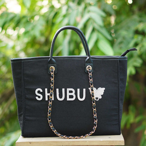 Rhinestone Alphabets Personalised Handbag - Uncommongifts.in