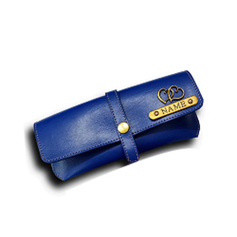 Personalised Men's Wallet Combo With Charm - Blue - Uncommongifts.in