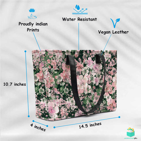 Floral Print Women's Office Bag - Uncommongifts.in