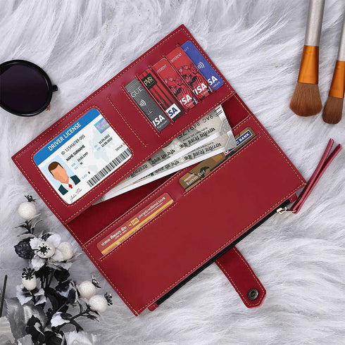 Personalised Couples Wallet Combo with Charms - Maroon - Uncommongifts.in