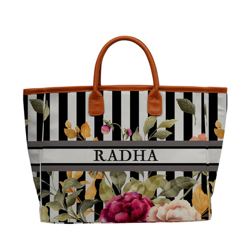 Flower Printed Luna Handbag - Uncommongifts.in