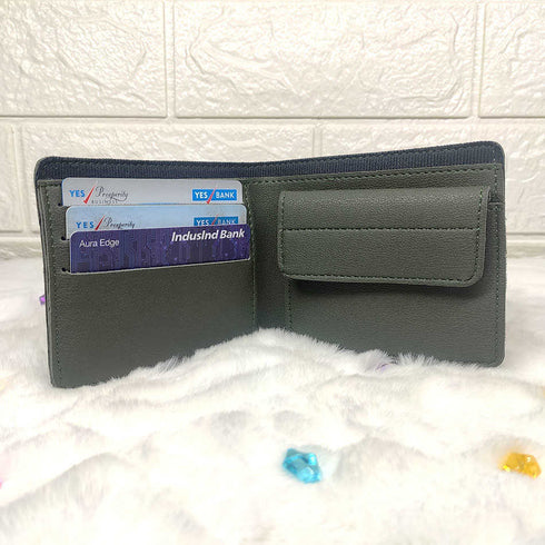 Personalised Men's Wallet With Charm - Grey - Uncommongifts.in