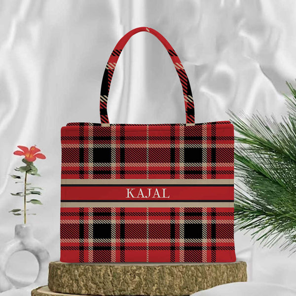 Customized Christmas Theme Box Tote Bag - Uncommongifts.in