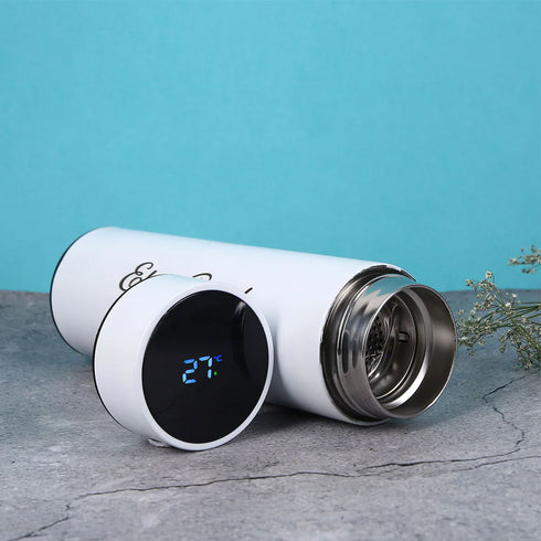 Temperature Bottle With Name - White - Uncommongifts.in