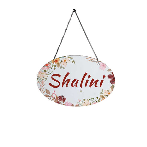 Floral Personalised Wall Hanging - Uncommongifts.in