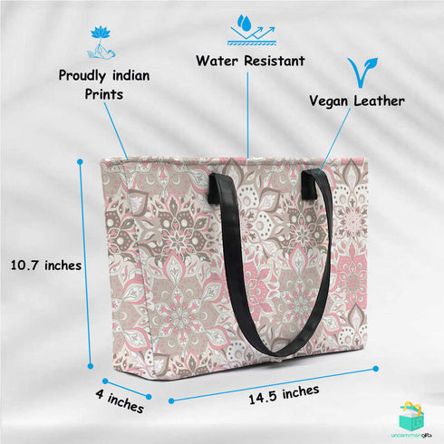 Mandala floral Women's Office Bag - Uncommongifts.in