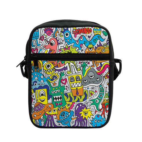 Doodle Print Personalised Men Sling Bag - Uncommongifts.in