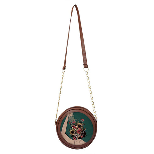 Personalised Round Sling Bag for Globetrotting Fashionistas - Uncommongifts.in